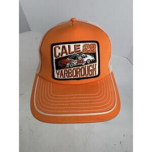 Cale Yarborough #28 NASCAR Classics Orange Trucker Hat Cap Snapback